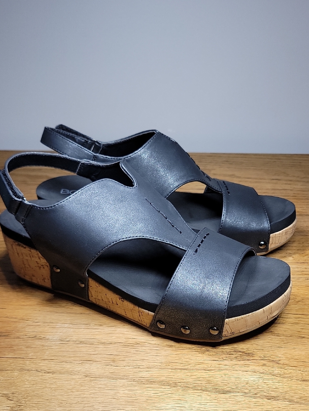 Boutique by Corky's Black Refreshing Studded Wedge Women's Sandals Size 10 - Picture 13 of 13